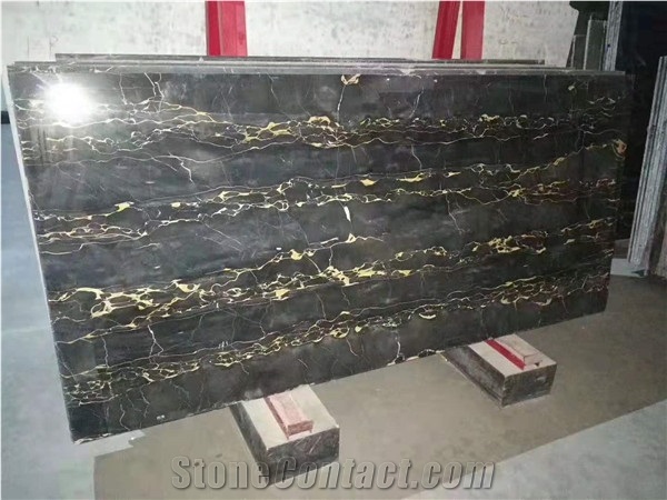 Nero Portoro Vena Fine Marble Slab
