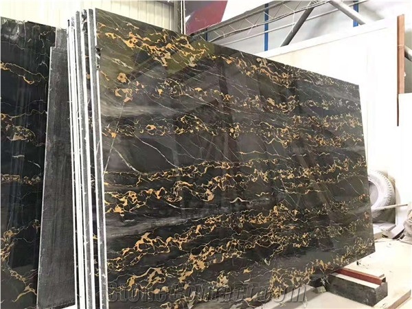 Nero Portoro Vena Fine Marble Slab