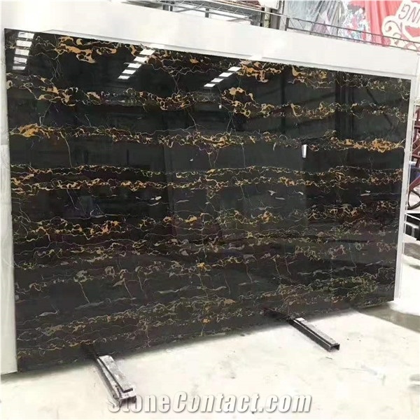 Nero Portoro Vena Fine Marble Slab