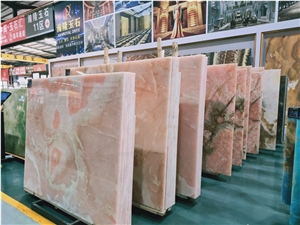 Pink Onyx Marble Slab for Bathroom Slabs&Tiles