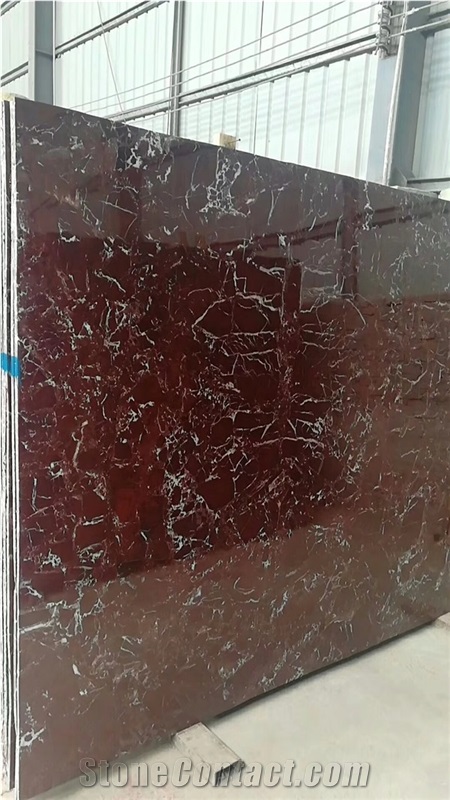 Polished Rosso Levanto Red Marble Slab Purple Colo