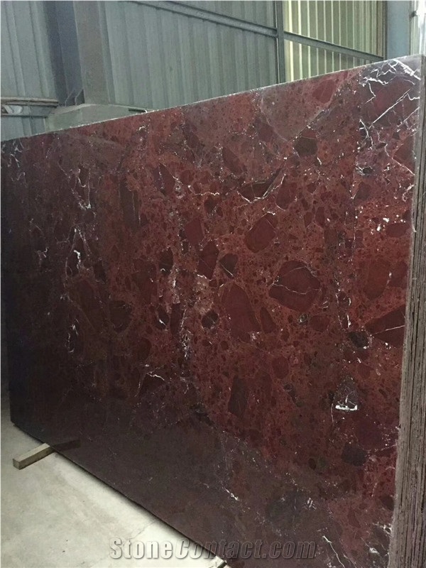 Polished Rosso Levanto Red Marble Slab Purple Colo