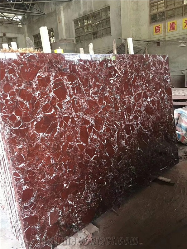 Polished Rosso Levanto Red Marble Slab Purple Colo