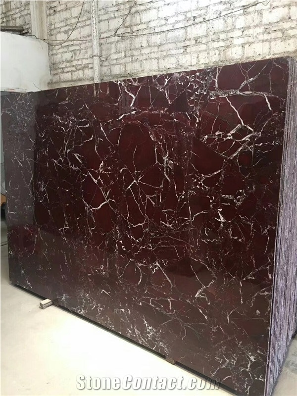 Polished Rosso Levanto Red Marble Slab Purple Colo