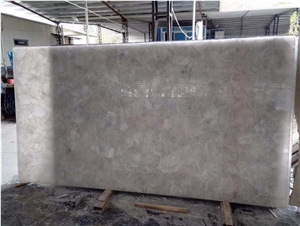 Polished Whie Agate Semiprecious Stone Slabs