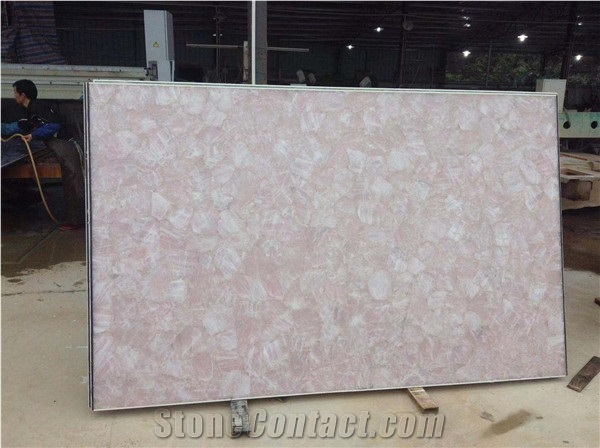 Polished Whie Agate Semiprecious Stone Slabs