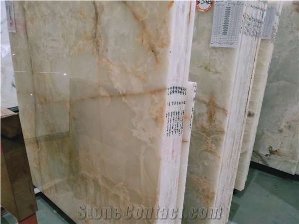 Polished White Onyx Slabs&Tiles for Hotel