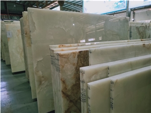 Polished White Onyx Slabs&Tiles for Hotel