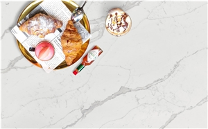 Prefab Calacatta Artificial Quartz Kitchen Countertops
