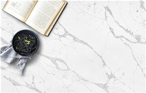 Prefab Calacatta Artificial Quartz Kitchen Countertops