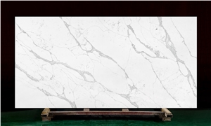 Prefab Calacatta Artificial Quartz Kitchen Countertops