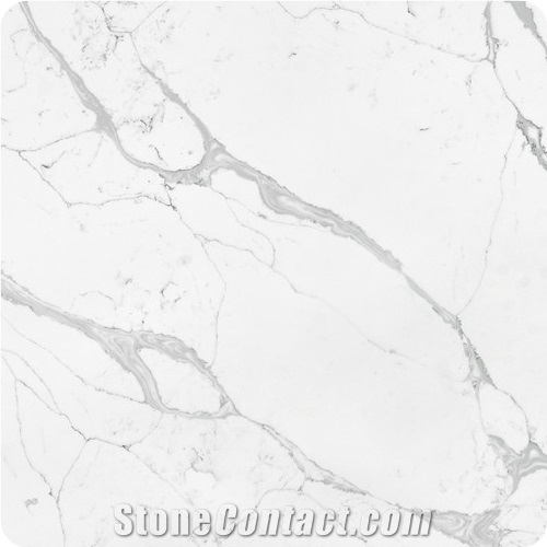 Prefab Calacatta Artificial Quartz Kitchen Countertops