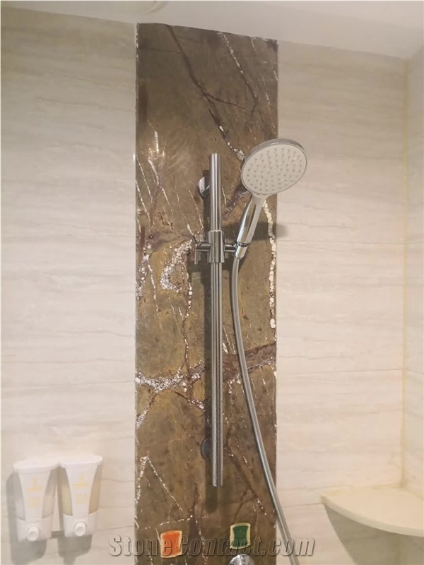 Rainforest Brown Marble Slabs and Tiles