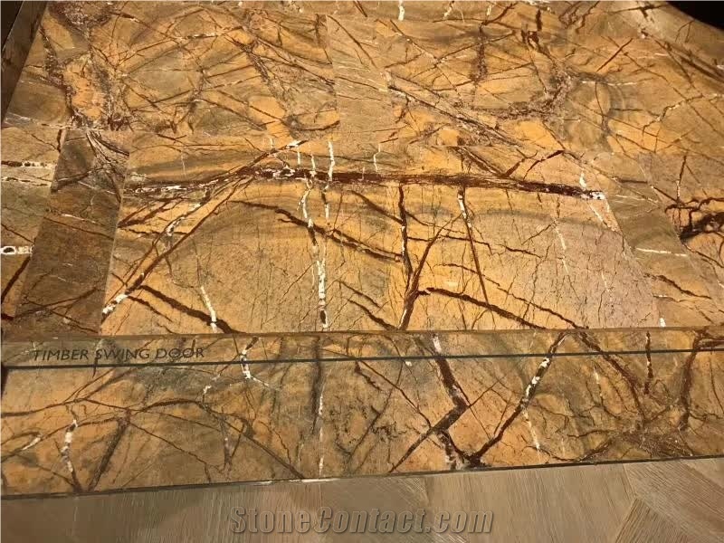 Rainforest Brown Marble Slabs and Tiles