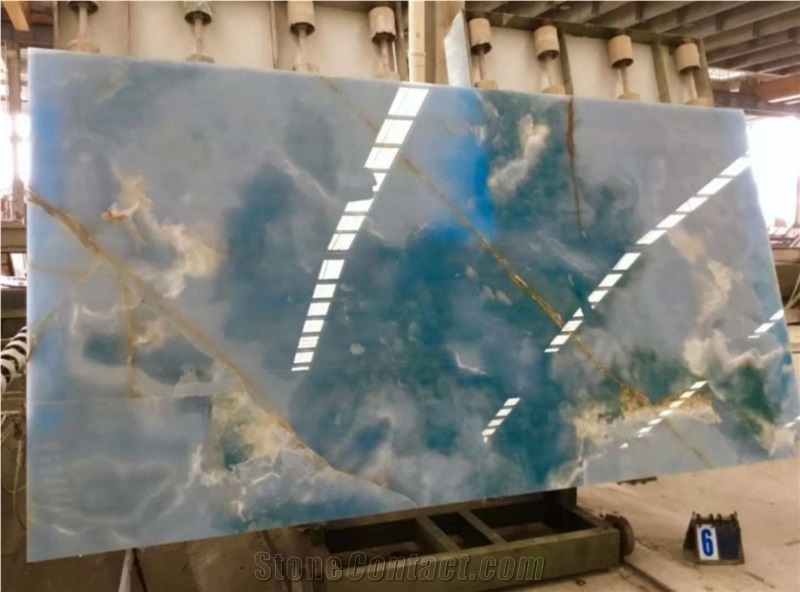Top Quality Translucent Blue Jade Onyx Tiles