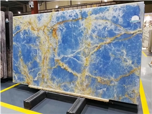 Top Quality Translucent Blue Jade Onyx Tiles