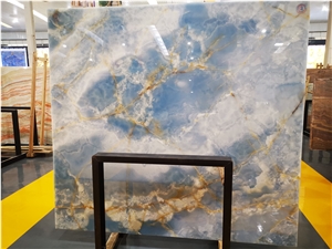 Top Quality Translucent Blue Jade Onyx Tiles