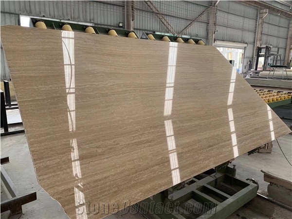 Travertino Classico Slabs, Roman Travertine Slabs