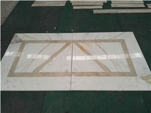 Waterjet Cut Medallions Square Marble Material