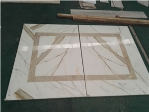 Waterjet Cut Medallions Square Marble Material