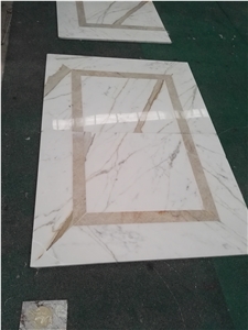 Waterjet Cut Medallions Square Marble Material