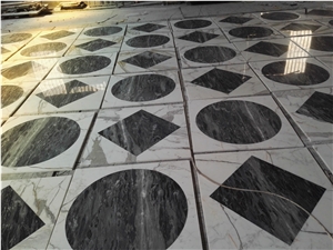 Waterjet Medallions Cut Marble Material for Floor