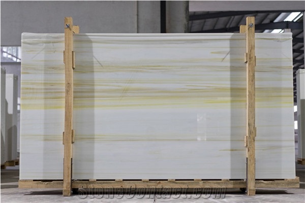 Yellow Wooden Artificial Nano Stone Jumbo Slabs