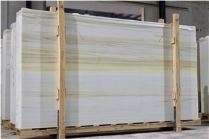 Yellow Wooden Artificial Nano Stone Jumbo Slabs