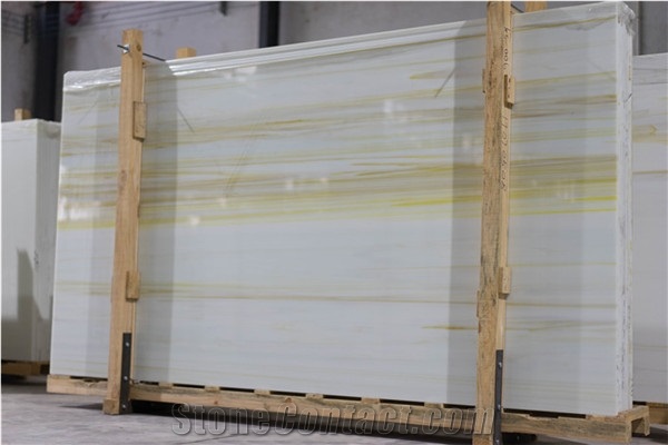 Yellow Wooden Artificial Nano Stone Jumbo Slabs