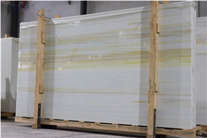 Yellow Wooden Artificial Nano Stone Jumbo Slabs