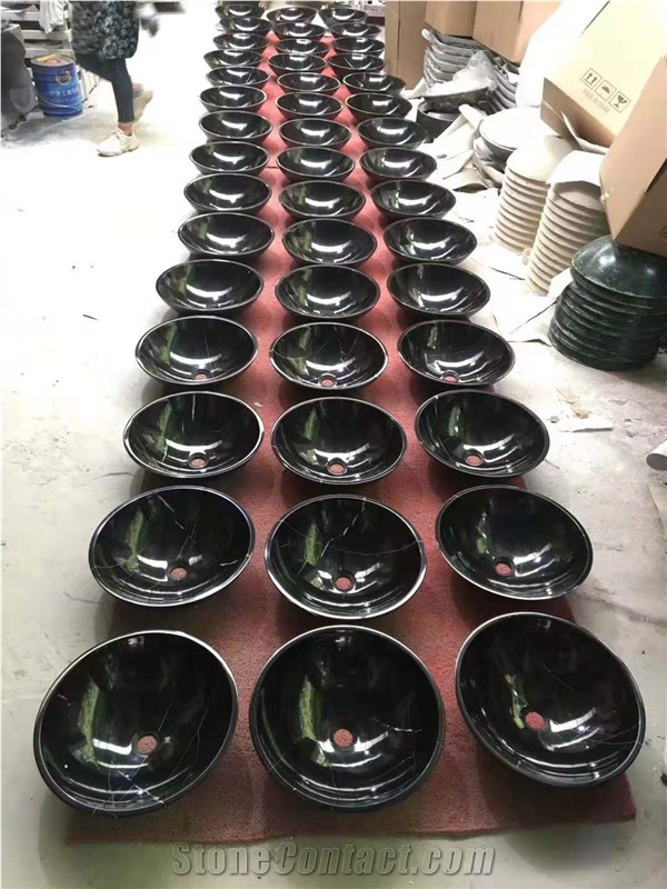 Black Marquina Sinks & Basain