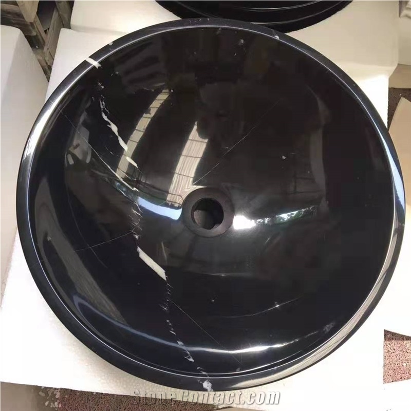 Black Marquina Sinks & Basain