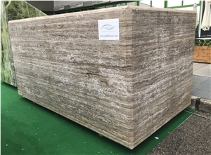 Dark Silver Travertine Block Dark Silver Travertine Block