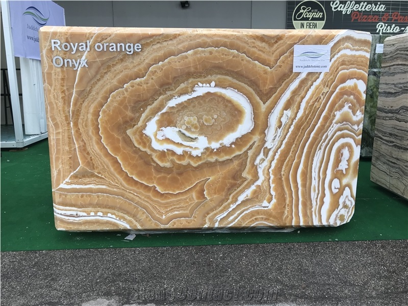 Jaddeh Orange Bubble Onyx Blocks