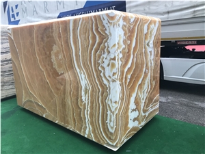 Jaddeh Orange Bubble Onyx Blocks