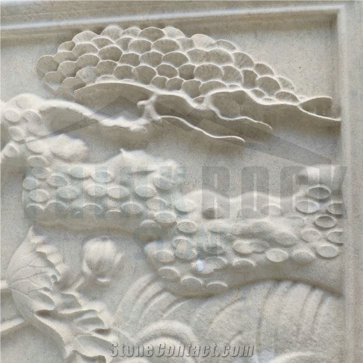 Moca Cream 3D Cnc Engraving Panels For Wall Reliefs
