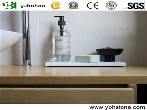 Bianco Carrara White/Groved Surface for Bathroom