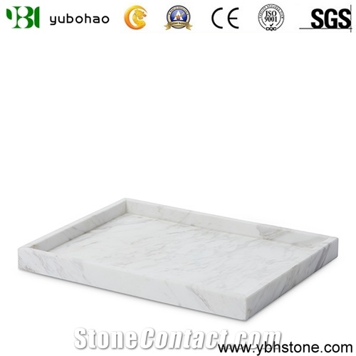 Bianco Carrara White/Groved Surface for Bathroom
