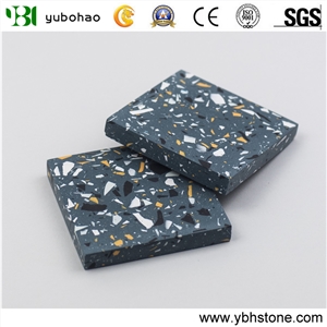 Blue Terrazzo/Square/Rould Dishes for Kitchen Set