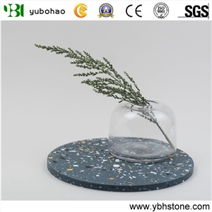 Blue Terrazzo/Square/Rould Dishes for Kitchen Set