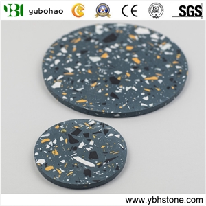 Blue Terrazzo/Square/Rould Dishes for Kitchen Set