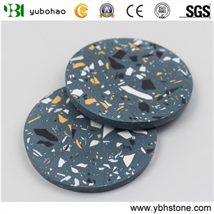 Blue Terrazzo/Square/Rould Dishes for Kitchen Set