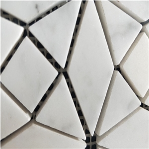 Carrara White Hexagon Shaped Mosaic for Design