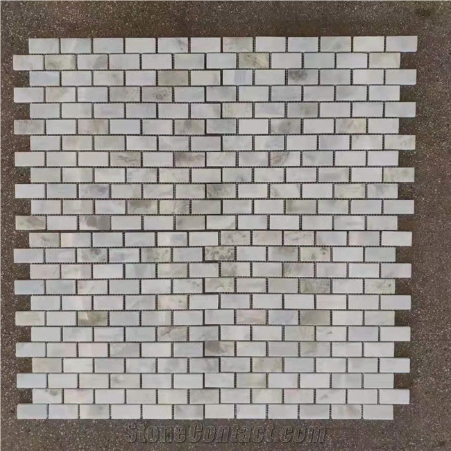 Changbai White Jade Marble Mosaics Various Shape