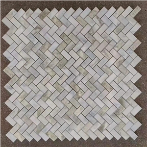 Changbai White Jade Marble Mosaics Various Shape