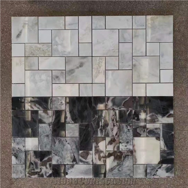 Changbai White Jade Marble Mosaics Various Shape