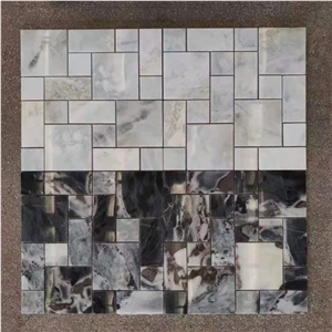 Changbai White Jade Marble Mosaics Various Shape