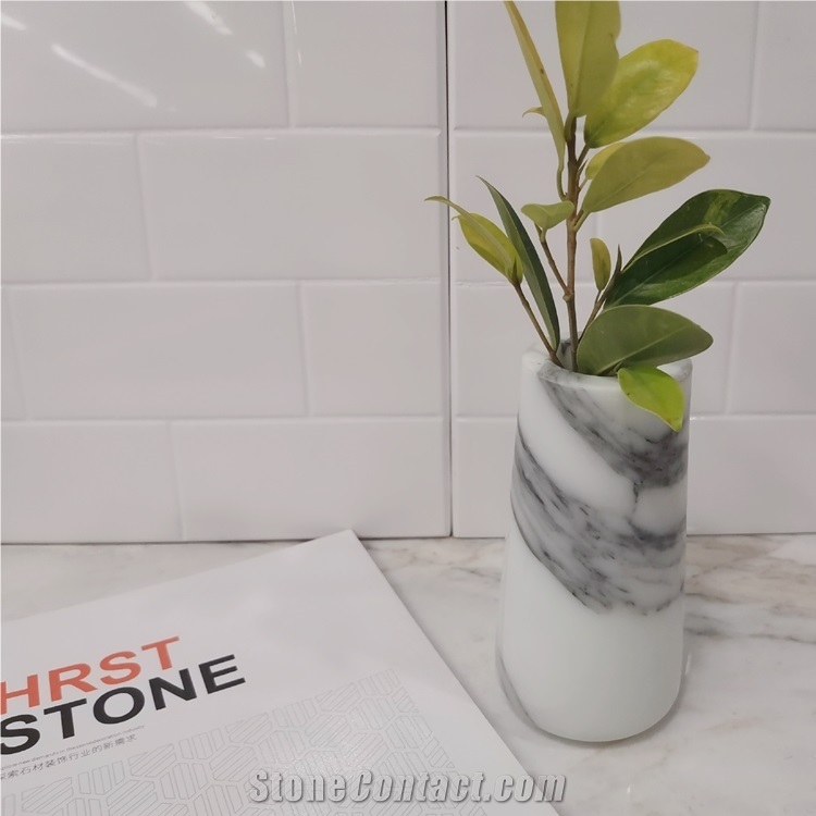 Customer Design White Marble Decorative Vases
