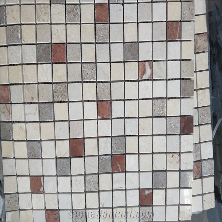 Indoor Colorful Marble Square Mosaic Tiles