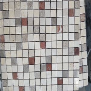 Indoor Colorful Marble Square Mosaic Tiles